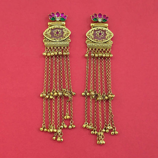 Gold plated Kashmiri earrings
