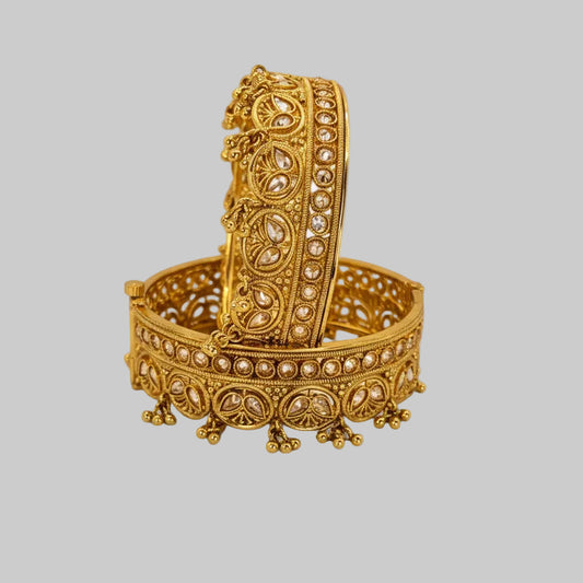 Gold plated polki openable kadas