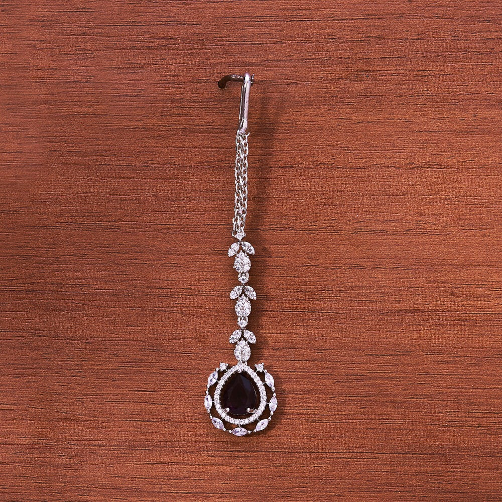 Silver American Diamond matha tikka