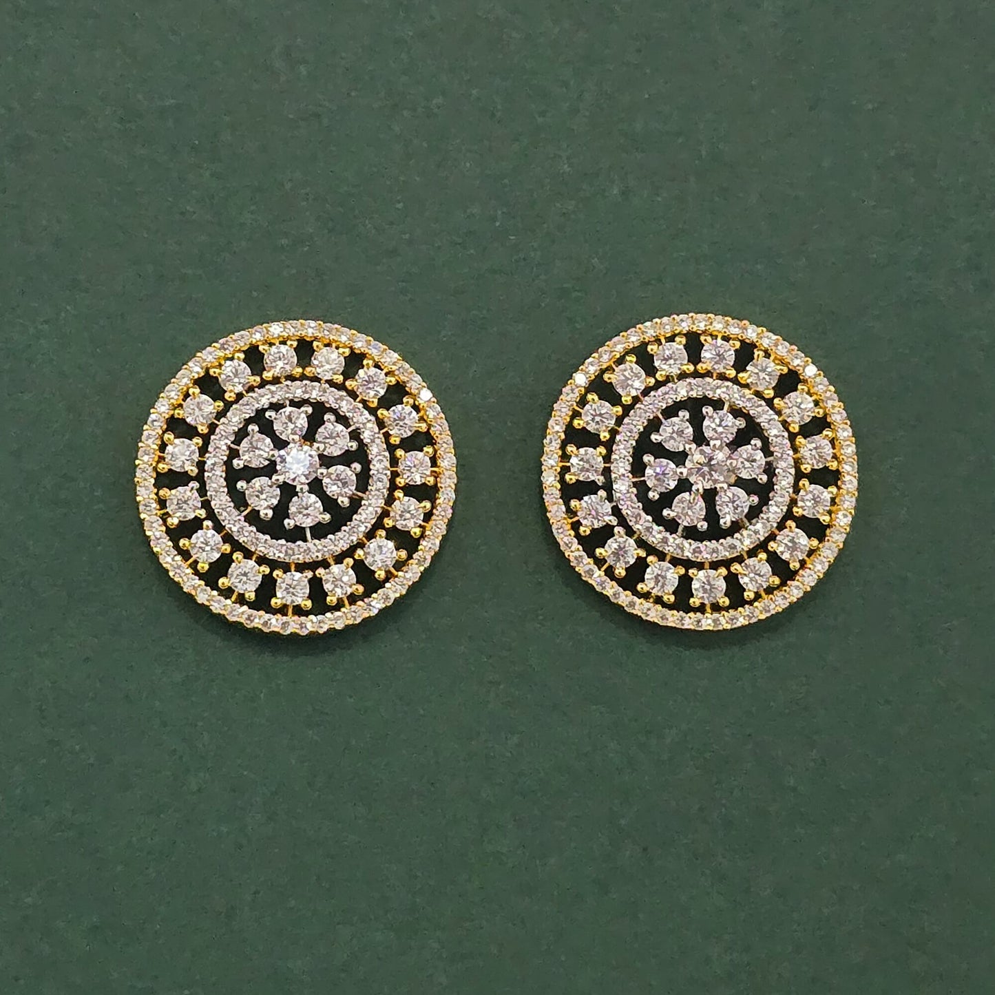 2tone American Diamond studs
