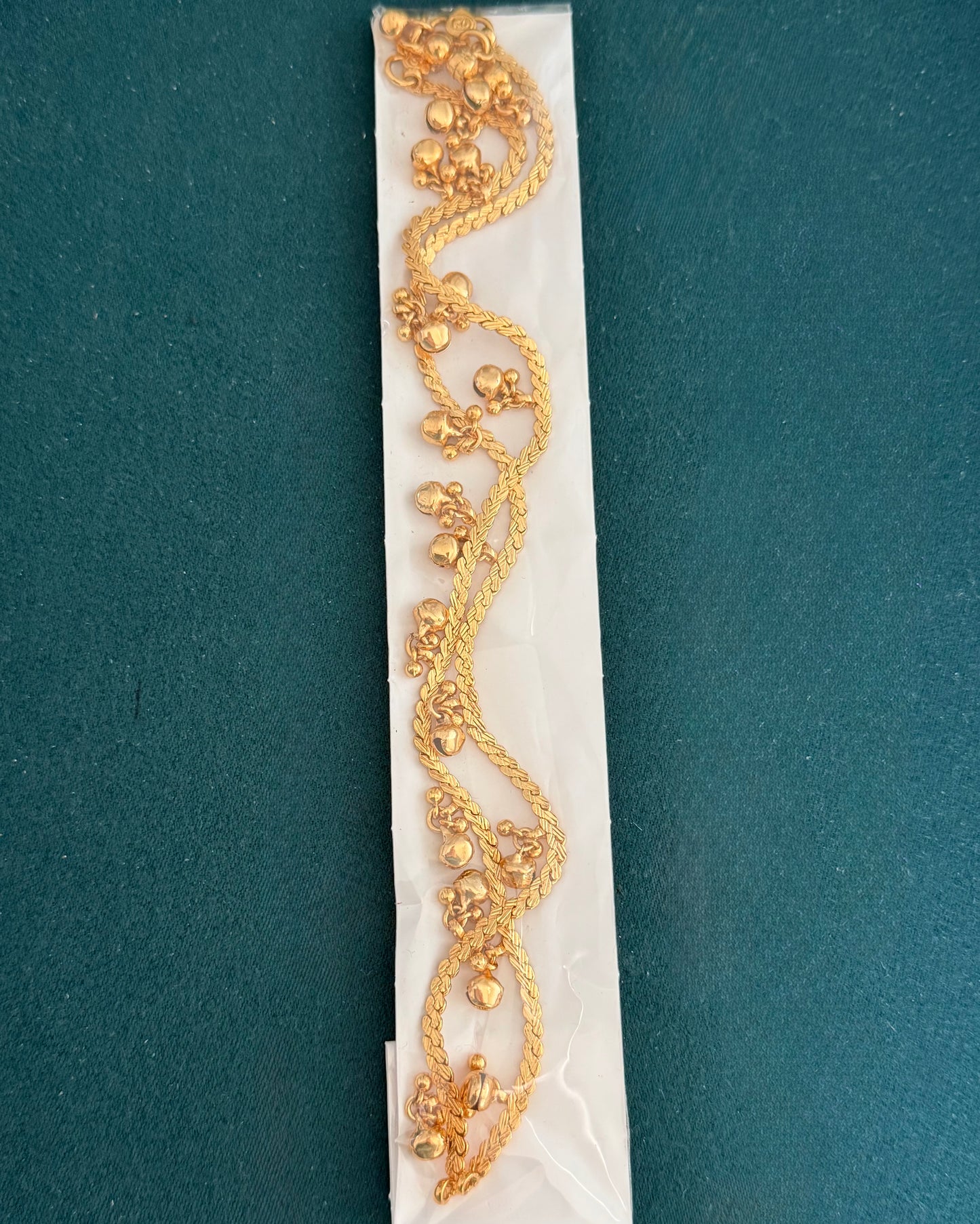 Gold plated anklets