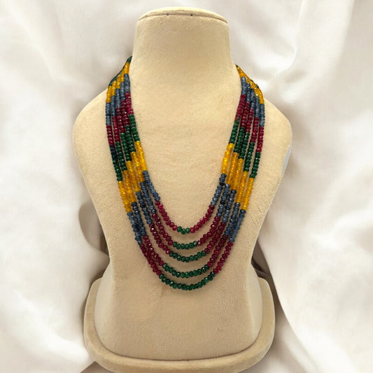 Multi color long mala/necklace