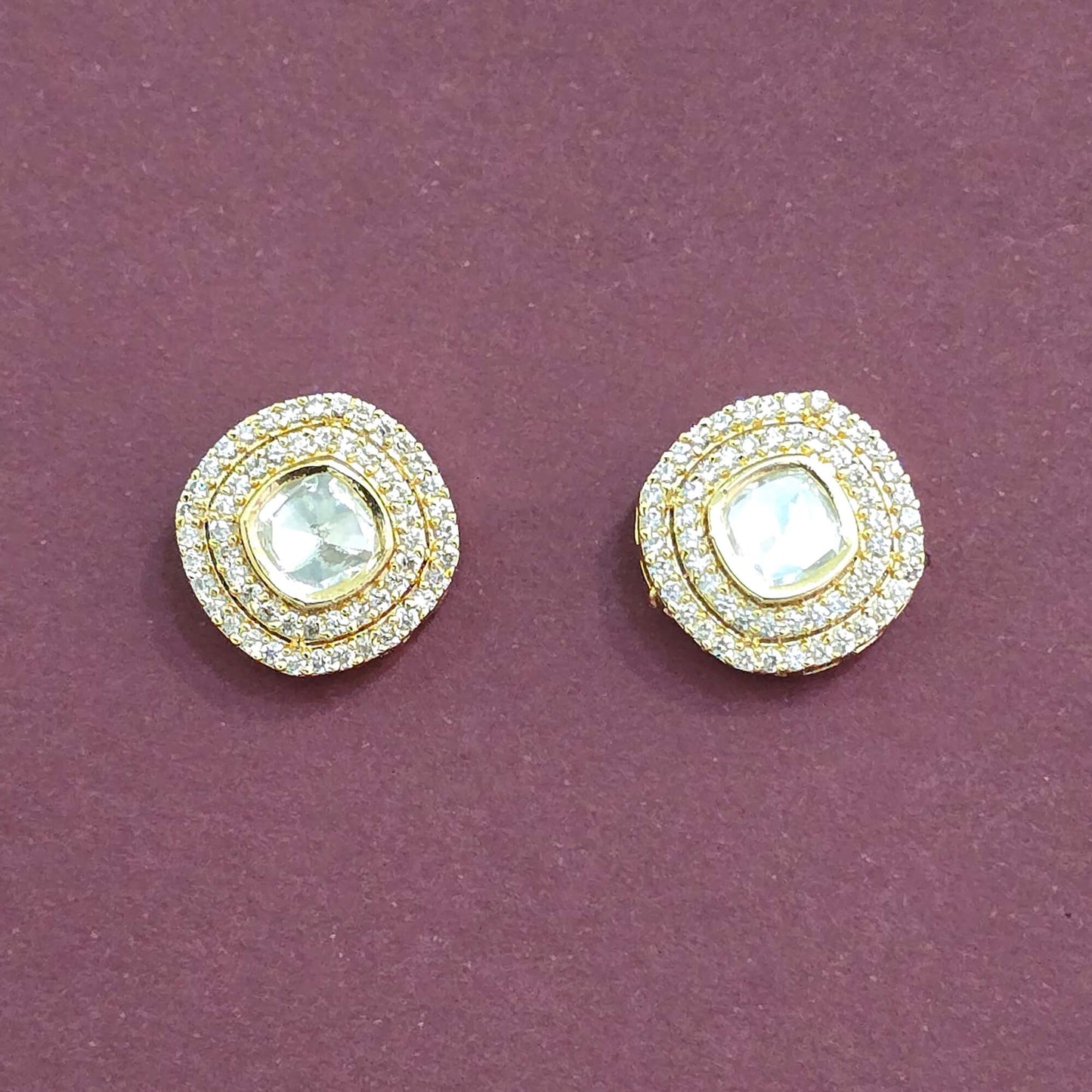 Gold plated American Diamond studs