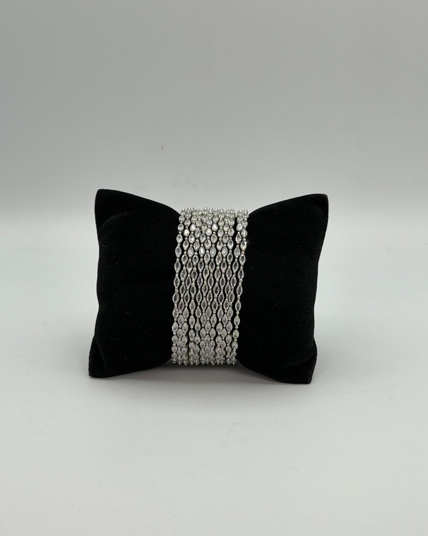 Silver American Diamond bangles