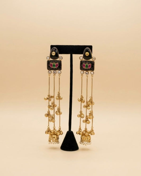Gold plated Kashmiri earrings