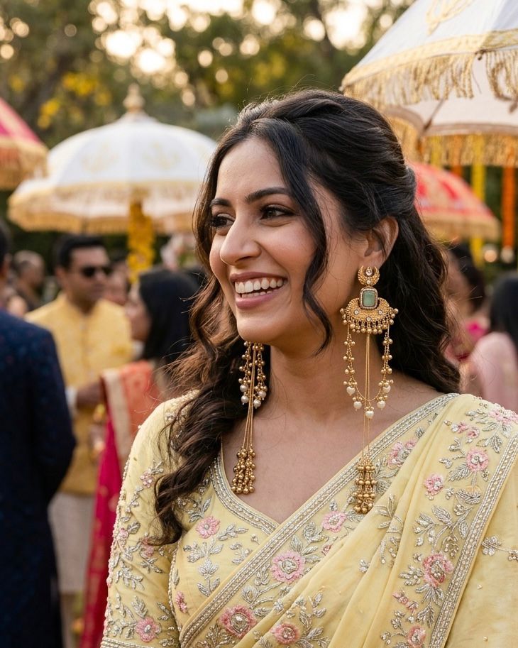 Gold plated Kashmiri earrings