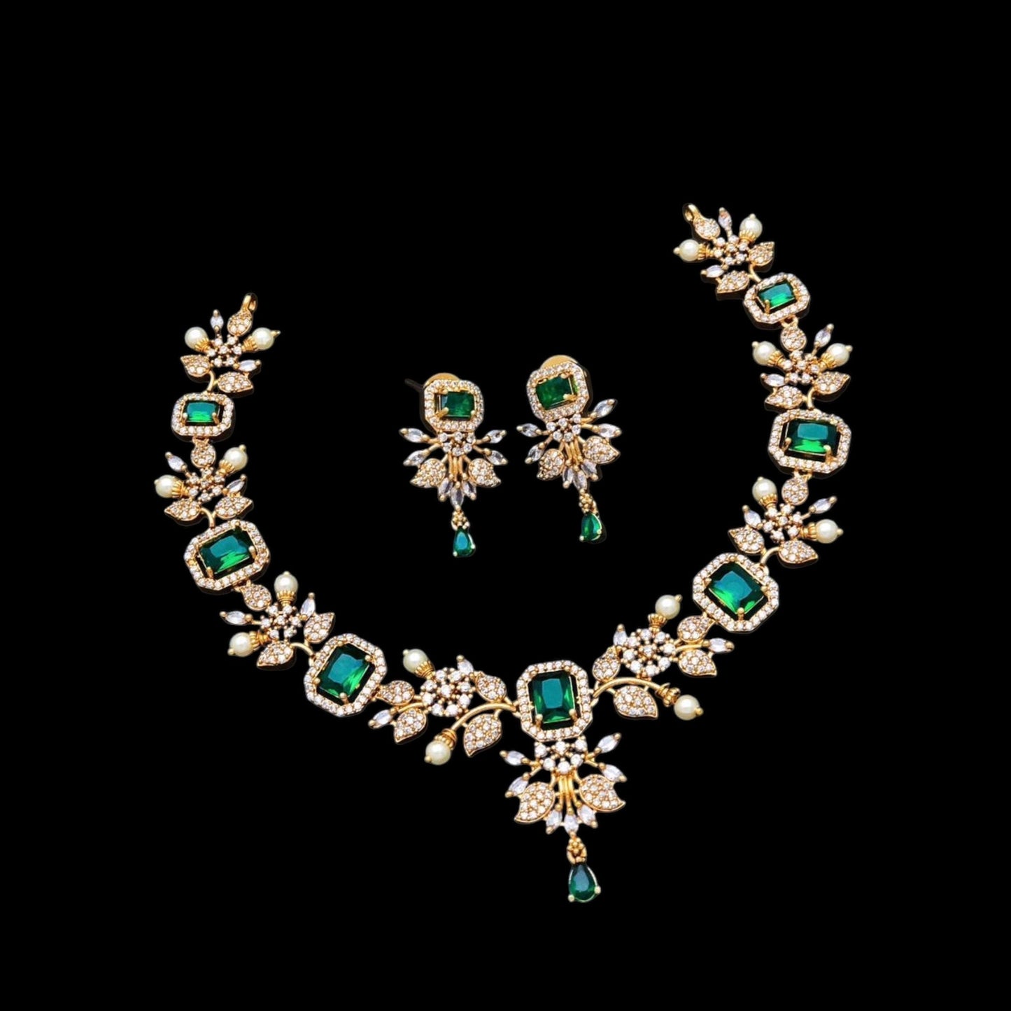 Flower AD necklace set