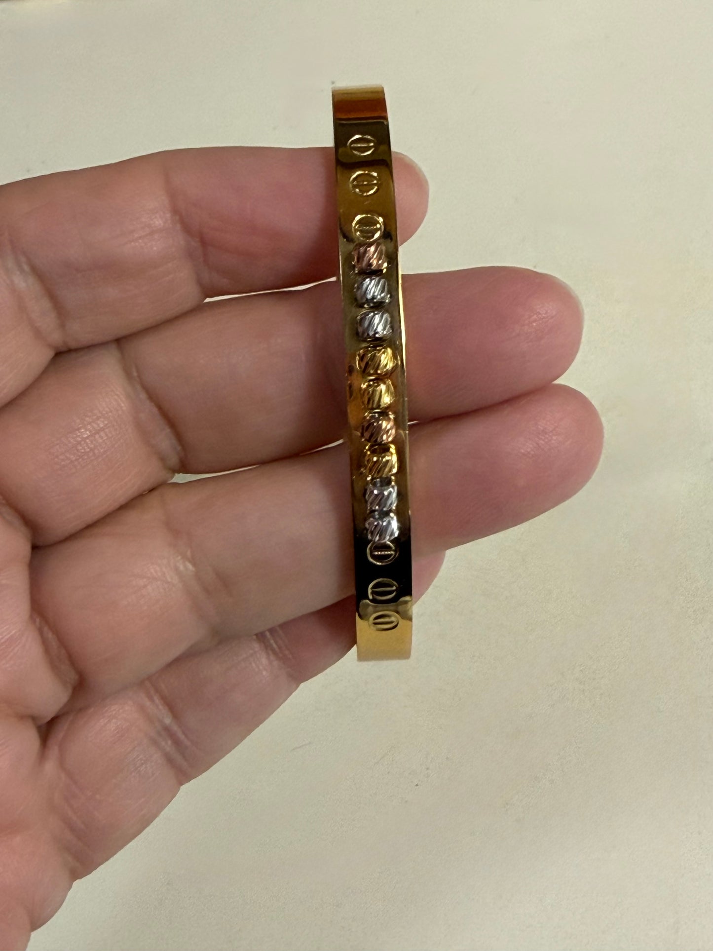 Gold plated anti tarnish bracelet