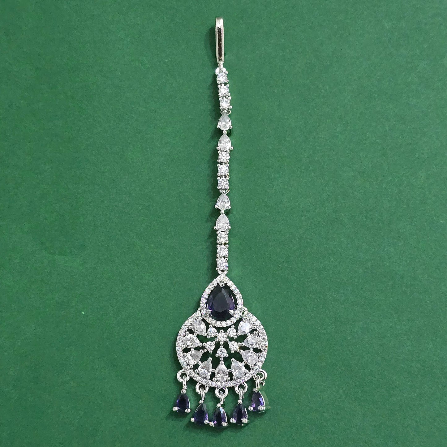 Silver American Diamond matha tikka