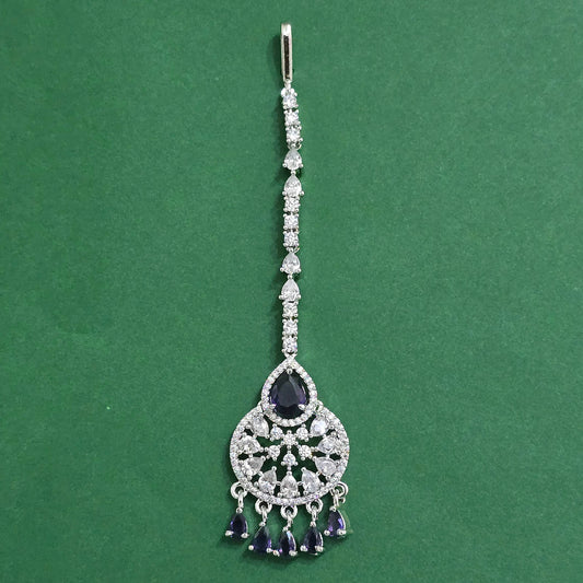 Silver American Diamond matha tikka