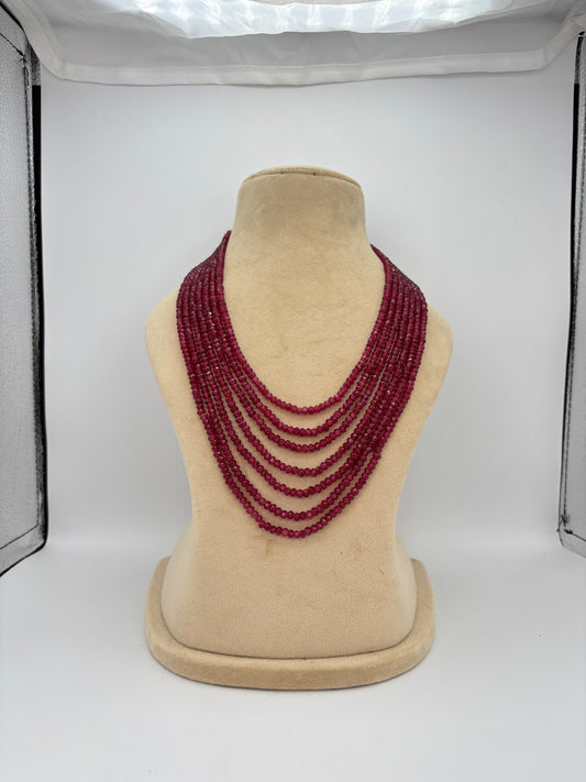 Seven layers dark ruby mala