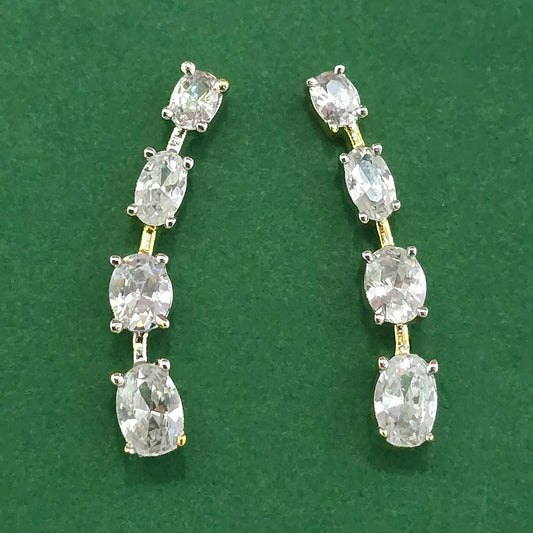 Gold plated American Diamond earrings