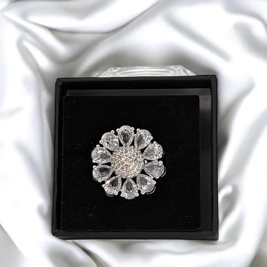 American Diamond silver ring