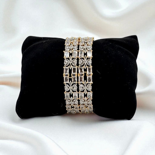 Gold plated American Diamond bangles