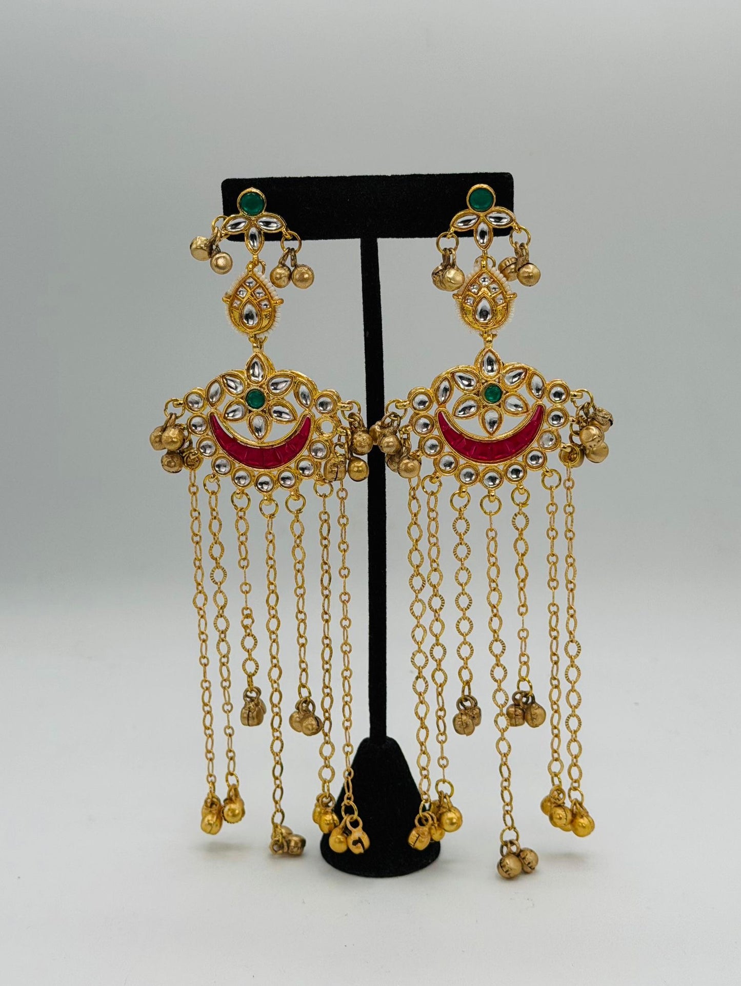 Gold plated Kashmiri earrings