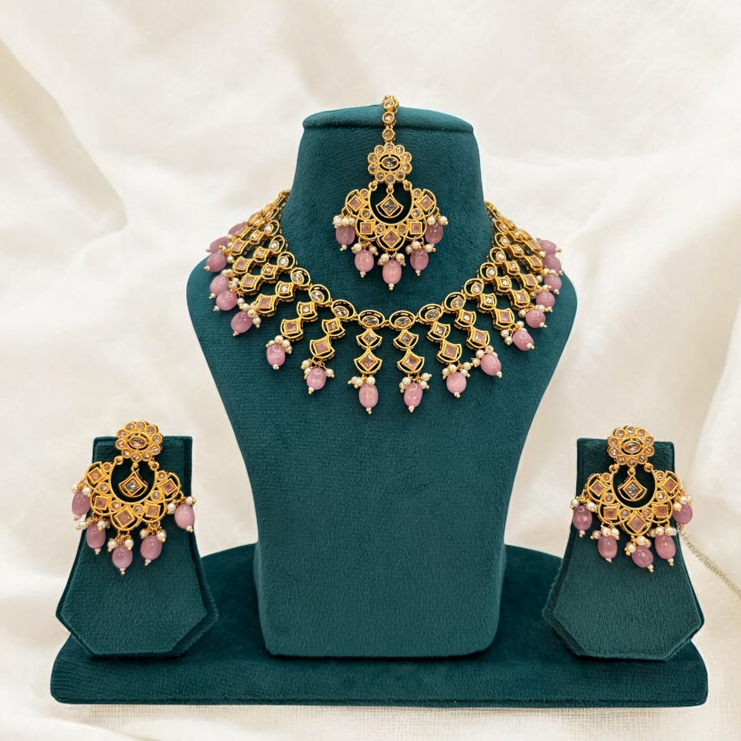 Gold plated necklace sets