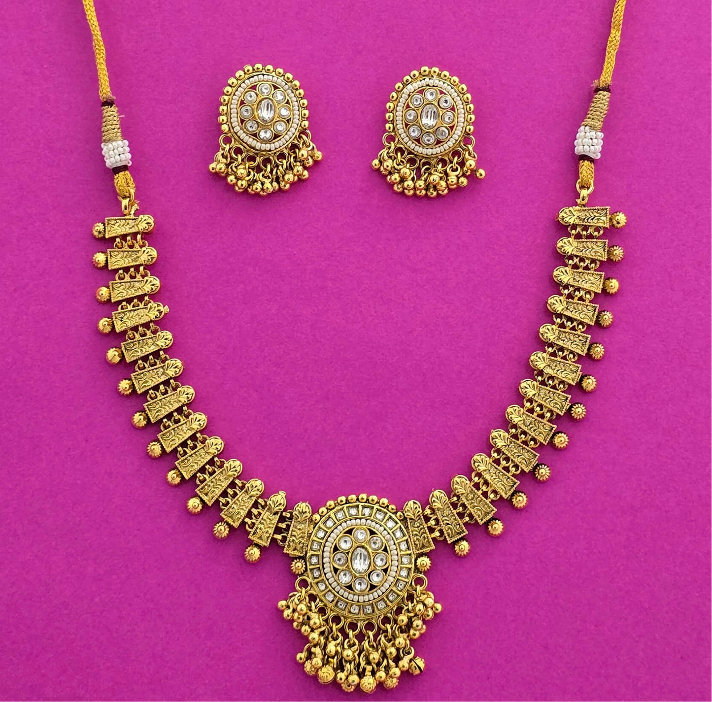Gold plated necklace set