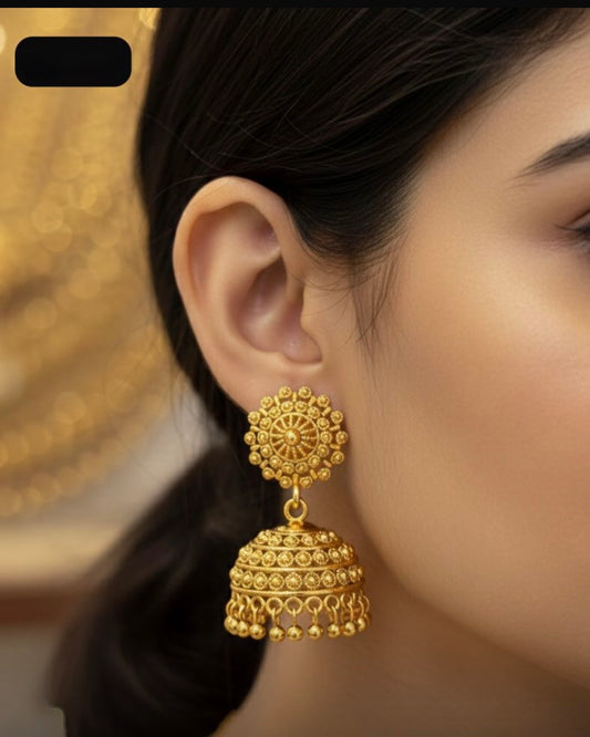Gold plated jhumki