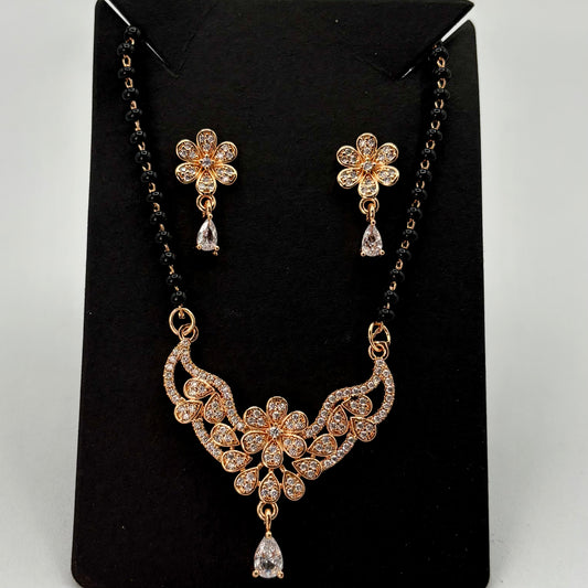 Rose gold mangal sutra