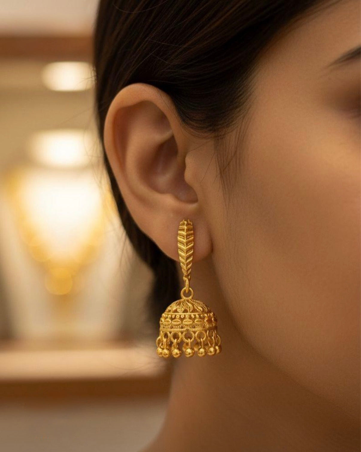 Gold plated small jhumki
