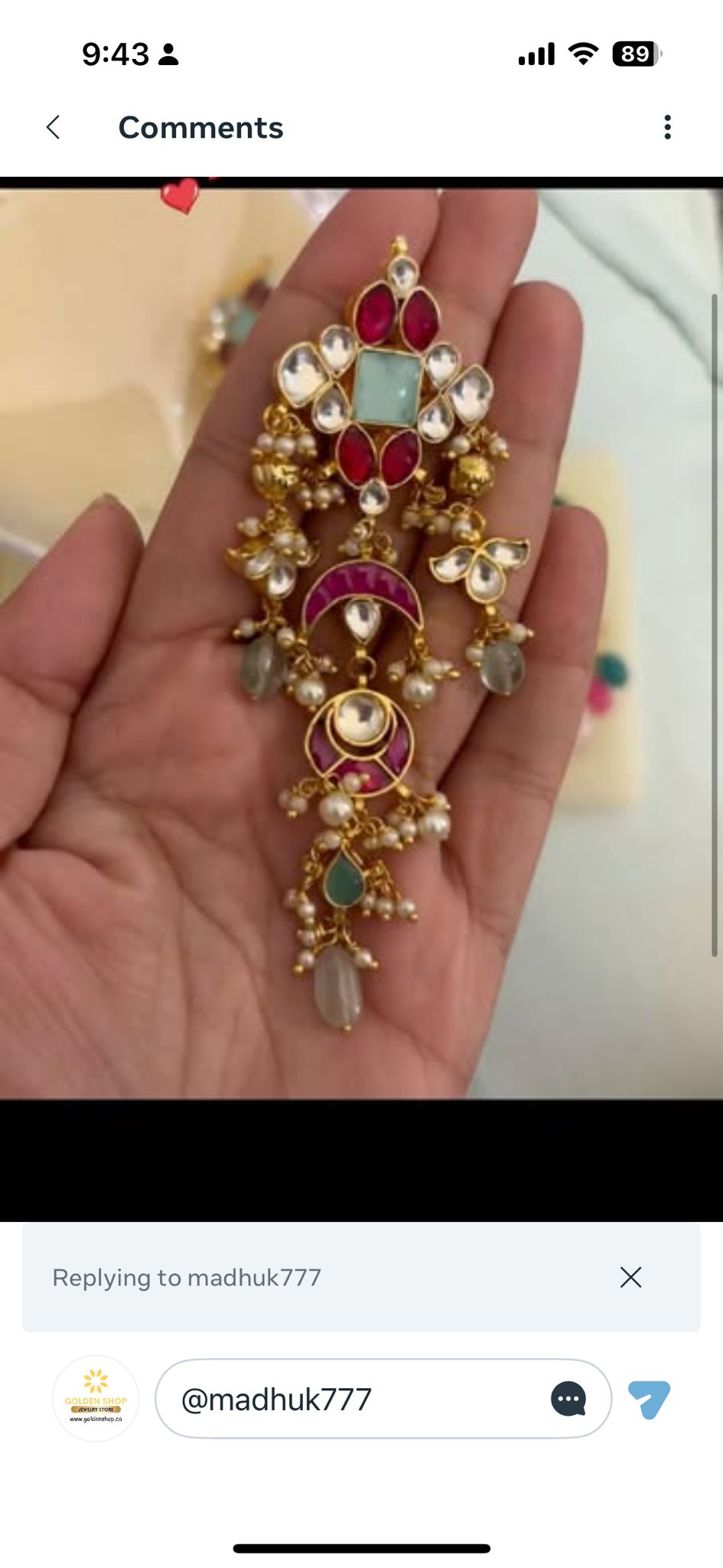 Gold plated pachi kundan earrings