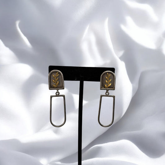 German silver 2tone earrings
