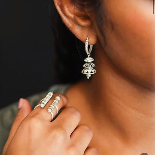 Silver replica hoops/bali