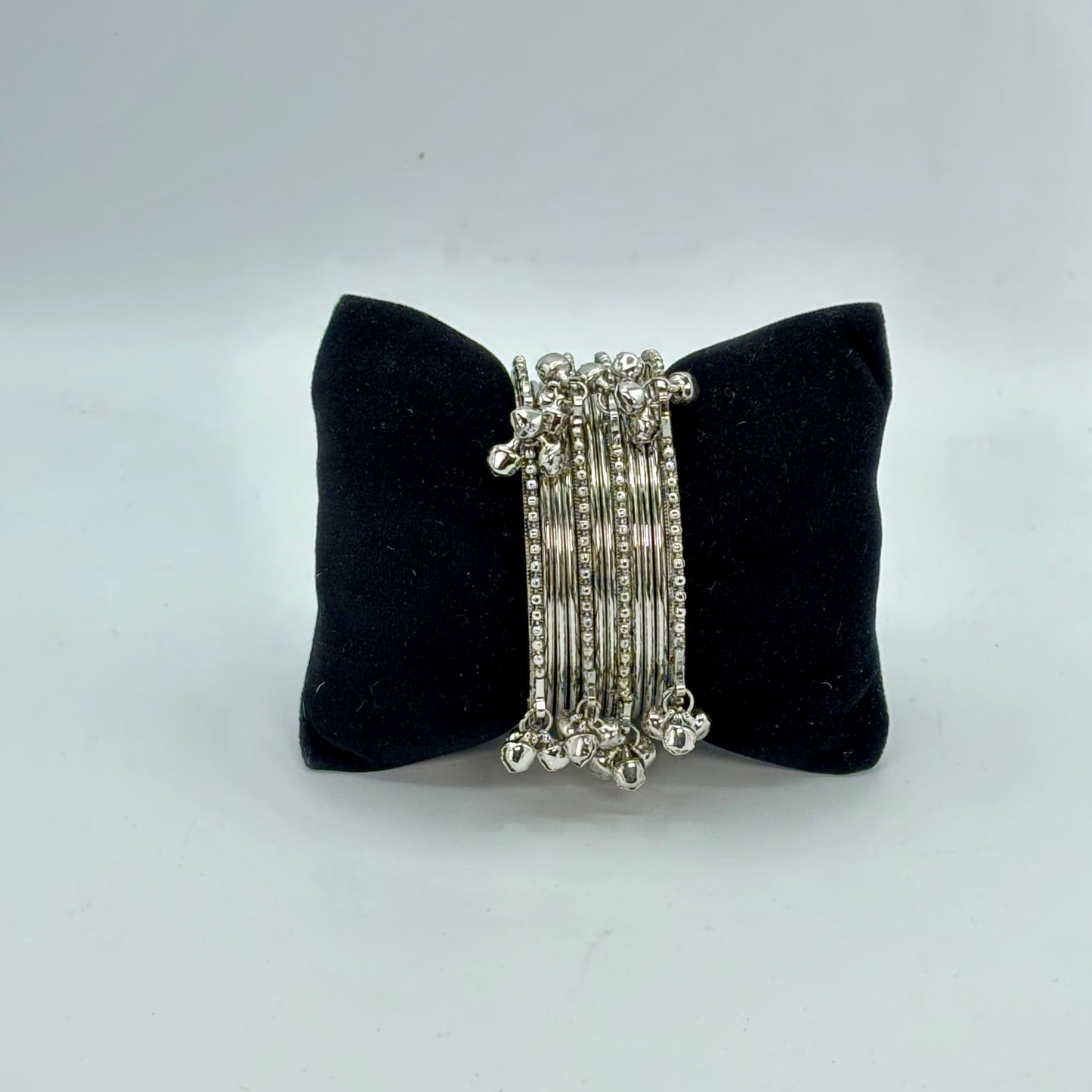 Silver oxidized bangles