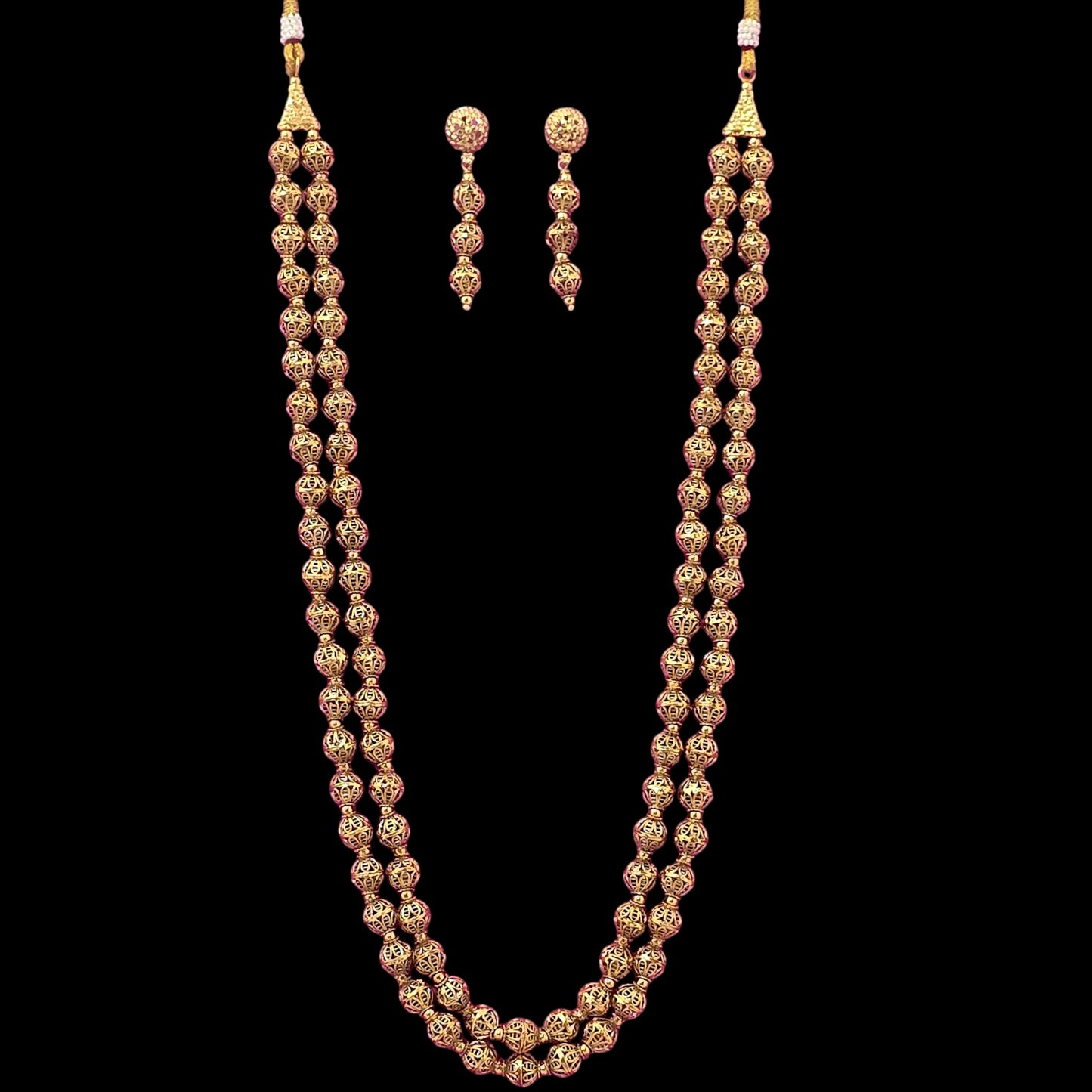Gold plated 2layers necklace set