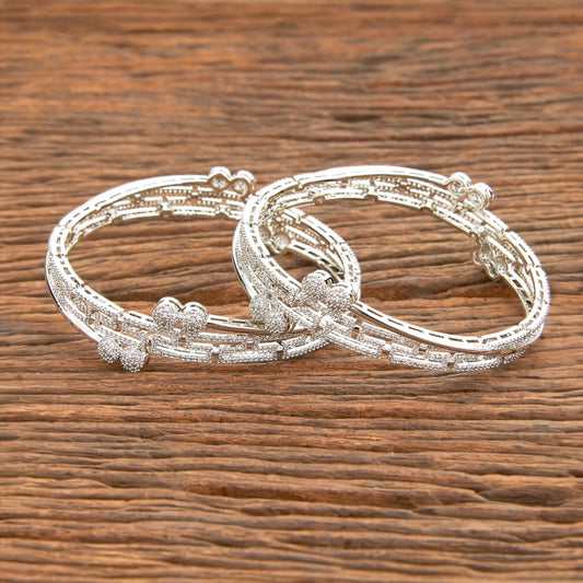 American Diamond silver bangles