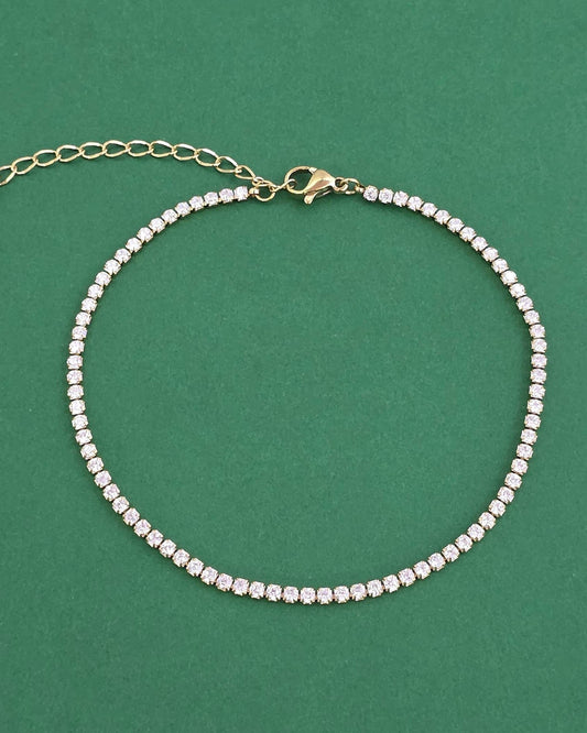 Gold plated western anklet.