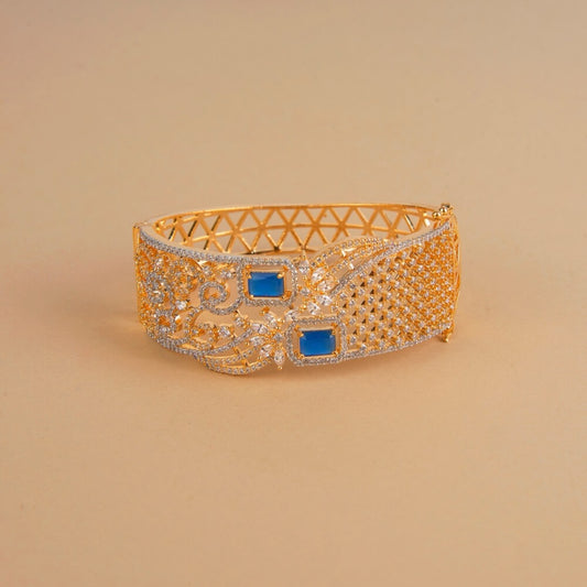 Gold plated American Diamond openable bracelet