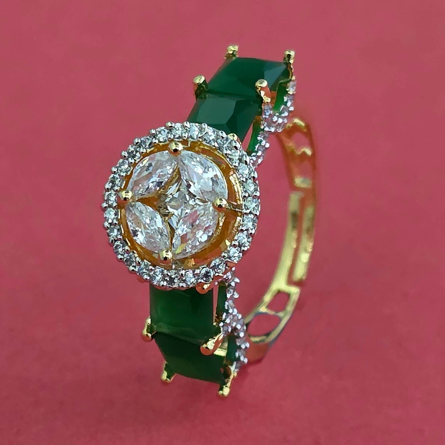 Gold pated American Diamond rings