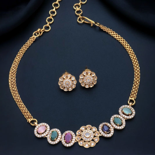 Gold plated necklace set