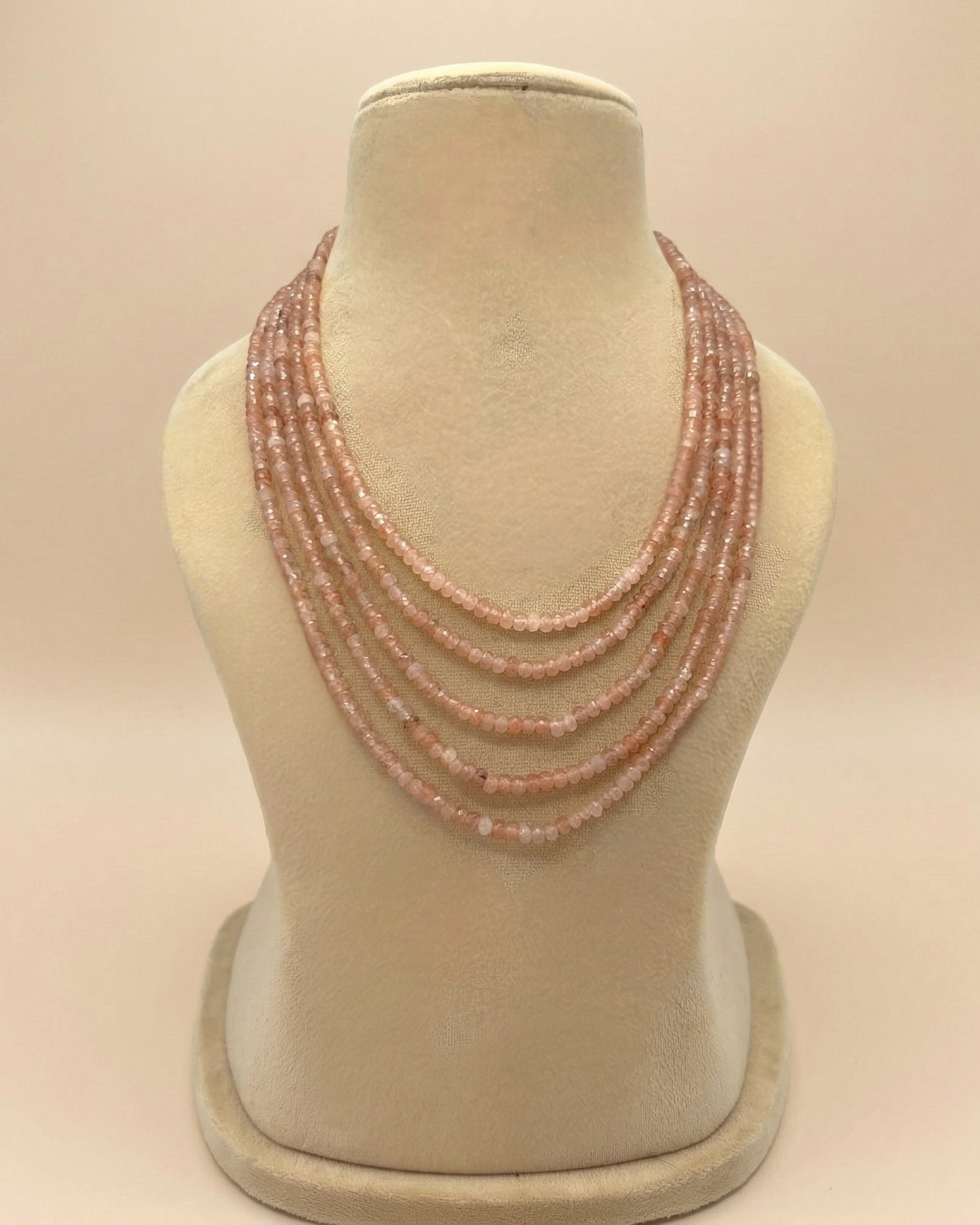 Beige color long mala/necklace