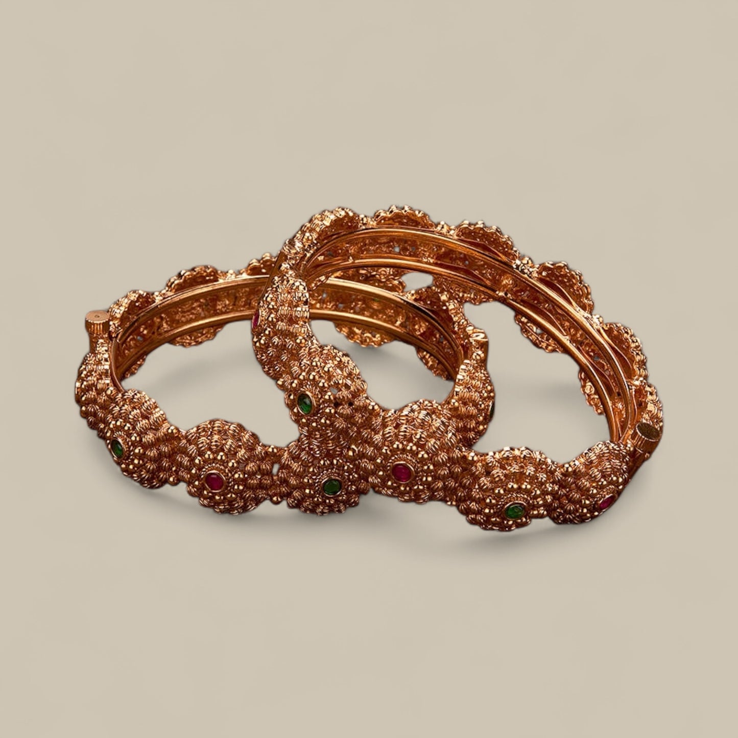 Gold plated openable bangles/kadas
