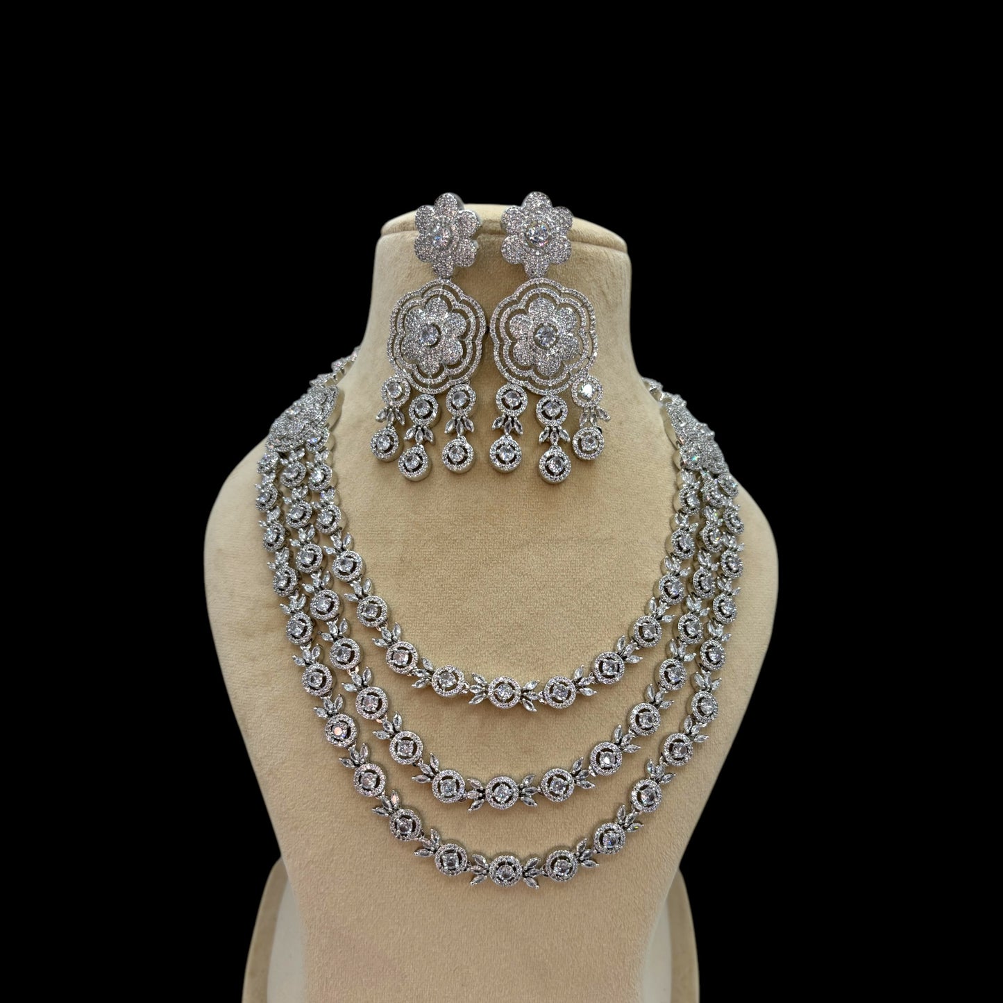 Three layer AD necklace set