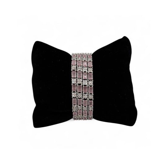 Silver plated Cz bangles