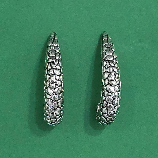 Silver oxidized earrings