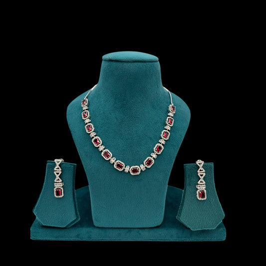 AD necklace set with earrings