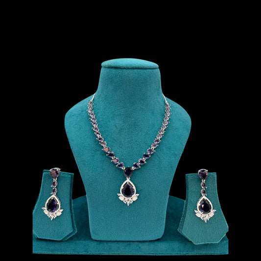 American Diamond necklace set with earrings