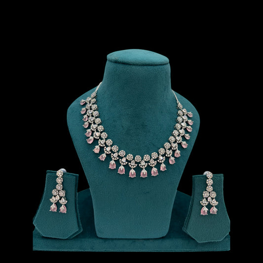 Pink AD necklace set