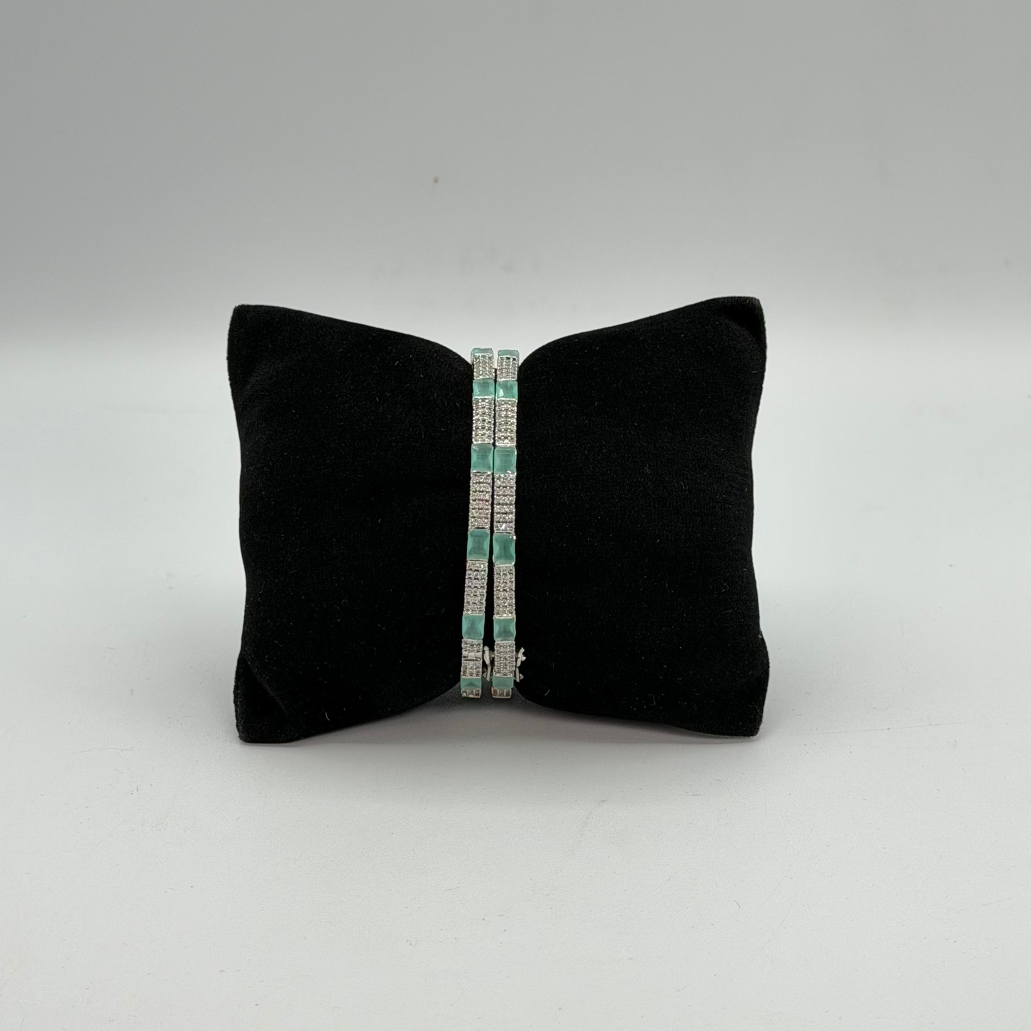 Silver American Diamond openable bangles