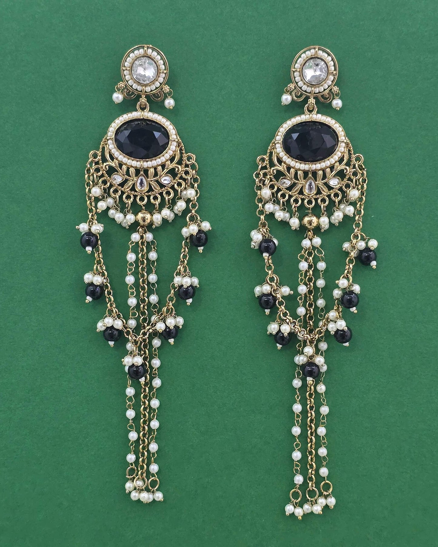 Victorian polish Kashmiri long earrings