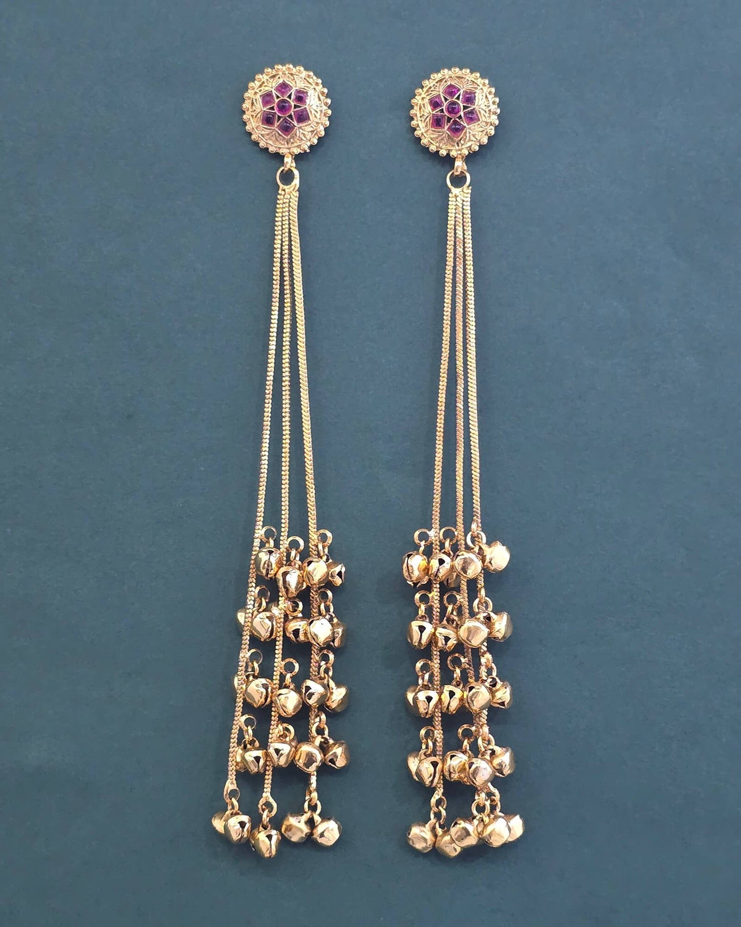Gold plated Kashmiri earrings