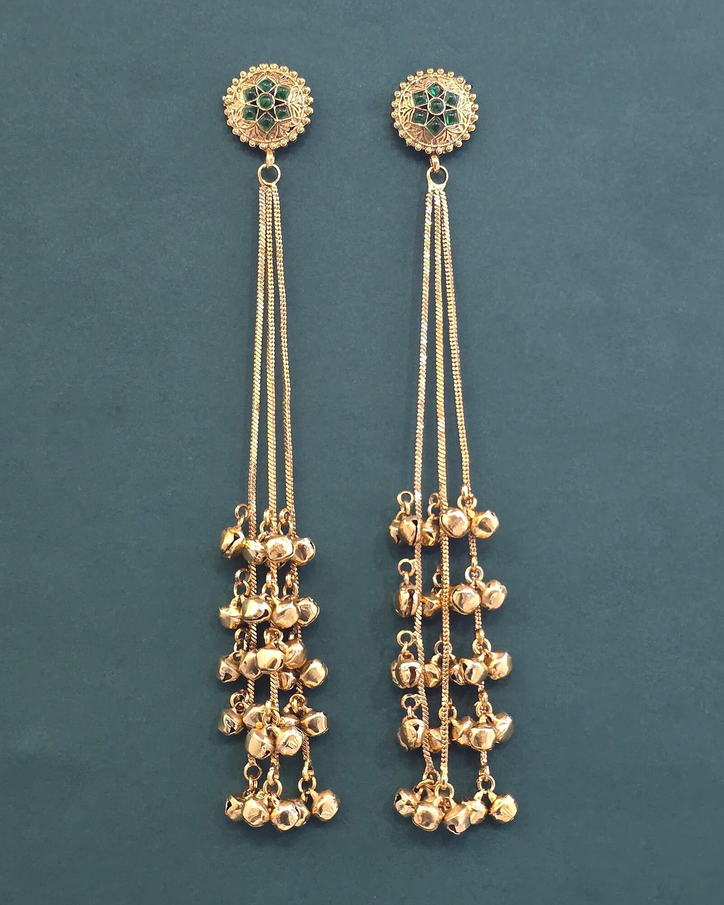 Gold plated Kashmiri earrings