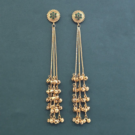 Gold plated Kashmiri earrings