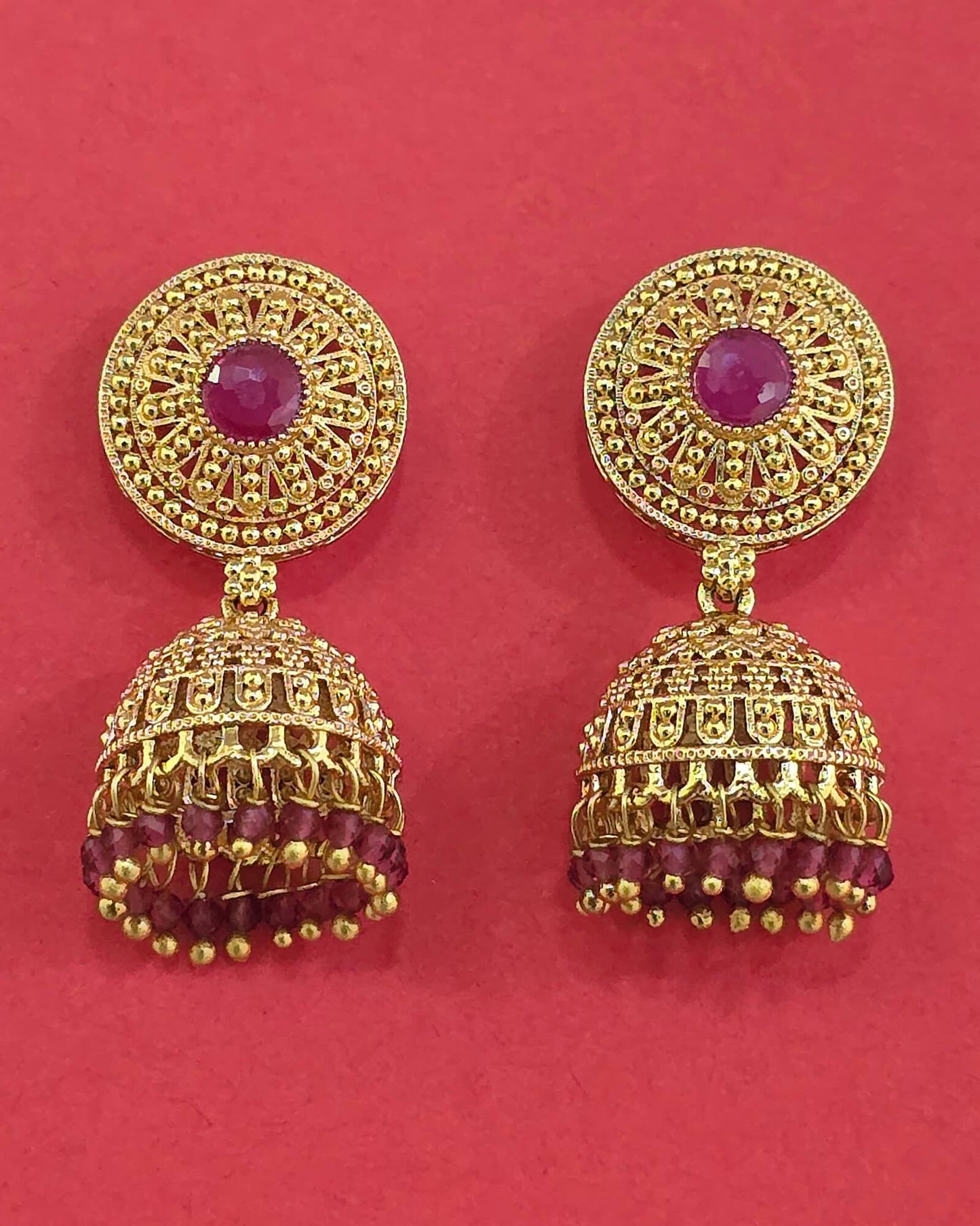 Gold plated jhumki