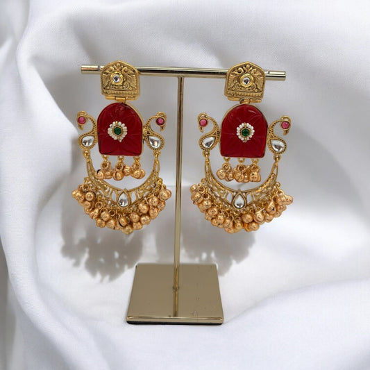 Handmade gold tone fusion earrings