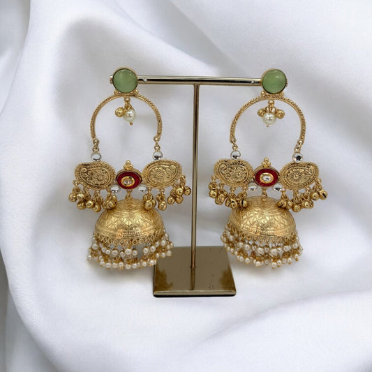 Handmade gold tone premium earrings
